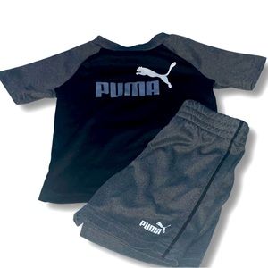 Puma Black T-Shirt and Shorts Set